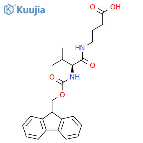4-(2S)-2-({(9H-fluoren-9-yl)methoxycarbonyl}amino)-3-methylbutanamidobutanoic acid structure