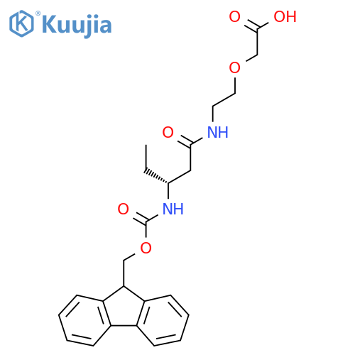 2-{2-(3R)-3-({(9H-fluoren-9-yl)methoxycarbonyl}amino)pentanamidoethoxy}acetic acid structure