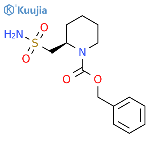 benzyl (2R)-2-(sulfamoylmethyl)piperidine-1-carboxylate structure