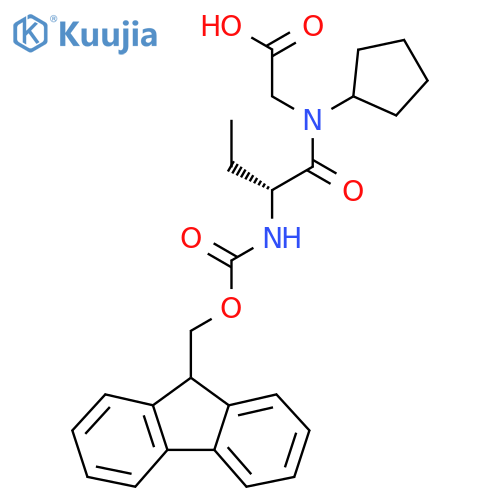 2-(2R)-N-cyclopentyl-2-({(9H-fluoren-9-yl)methoxycarbonyl}amino)butanamidoacetic acid structure