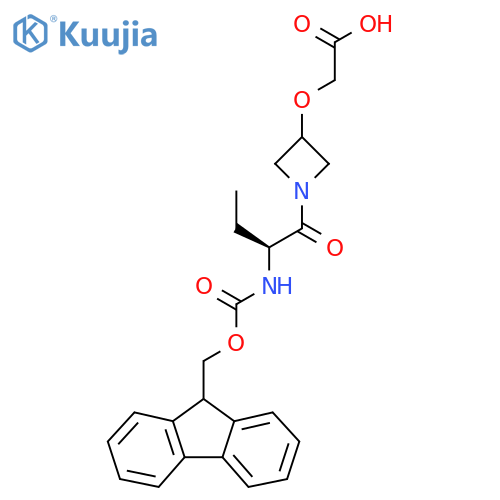 2-({1-(2S)-2-({(9H-fluoren-9-yl)methoxycarbonyl}amino)butanoylazetidin-3-yl}oxy)acetic acid structure
