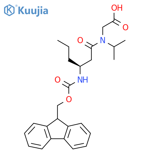 2-(3S)-3-({(9H-fluoren-9-yl)methoxycarbonyl}amino)-N-(propan-2-yl)hexanamidoacetic acid structure