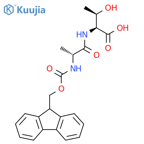 (2S,3R)-2-(2R)-2-({(9H-fluoren-9-yl)methoxycarbonyl}amino)propanamido-3-hydroxybutanoic acid structure