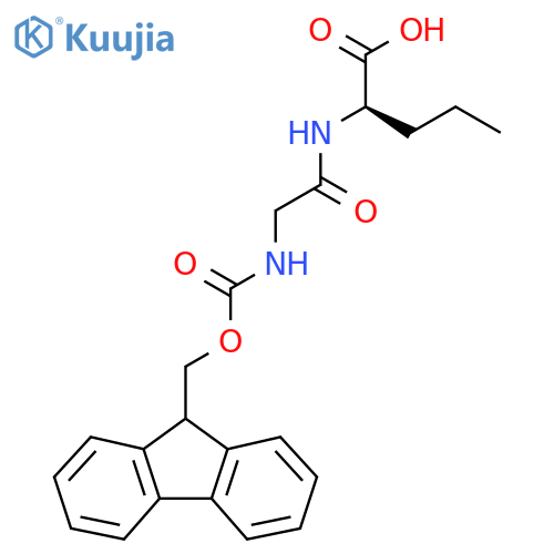 (2R)-2-2-({(9H-fluoren-9-yl)methoxycarbonyl}amino)acetamidopentanoic acid structure