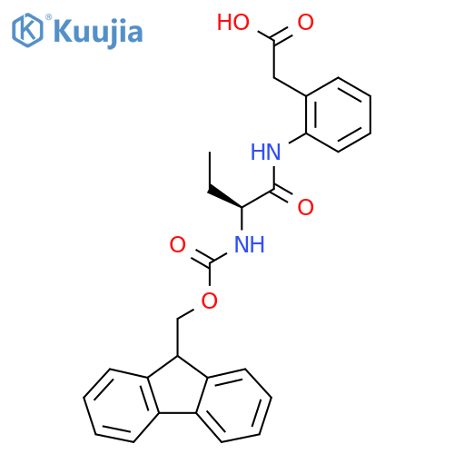 2-{2-(2S)-2-({(9H-fluoren-9-yl)methoxycarbonyl}amino)butanamidophenyl}acetic acid structure