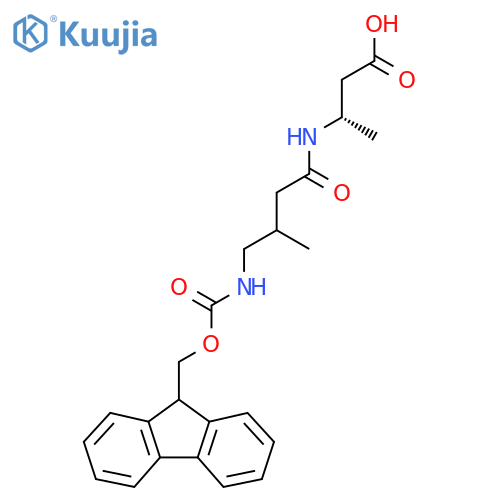 (3S)-3-4-({(9H-fluoren-9-yl)methoxycarbonyl}amino)-3-methylbutanamidobutanoic acid structure