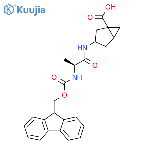 3-(2S)-2-({(9H-fluoren-9-yl)methoxycarbonyl}amino)propanamidobicyclo3.1.0hexane-1-carboxylic acid structure