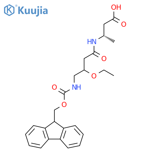 (3S)-3-3-ethoxy-4-({(9H-fluoren-9-yl)methoxycarbonyl}amino)butanamidobutanoic acid structure