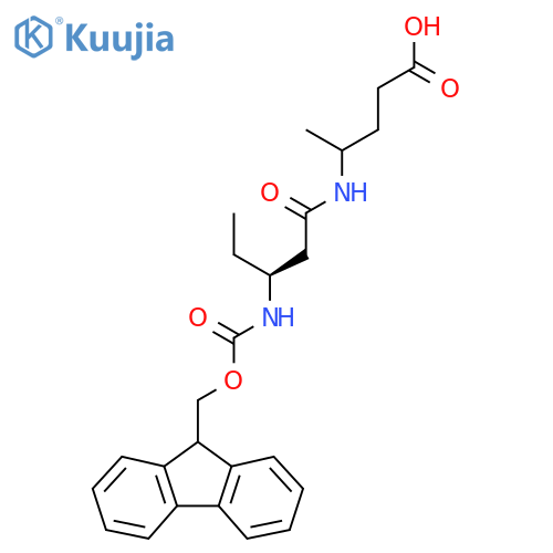 4-(3S)-3-({(9H-fluoren-9-yl)methoxycarbonyl}amino)pentanamidopentanoic acid structure