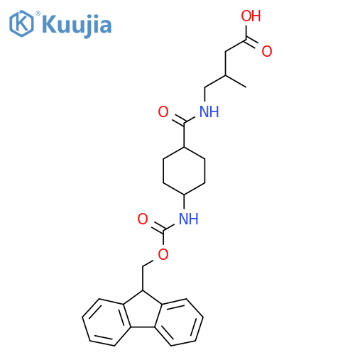 3-methyl-4-{(1s,4s)-4-({(9H-fluoren-9-yl)methoxycarbonyl}amino)cyclohexylformamido}butanoic acid structure