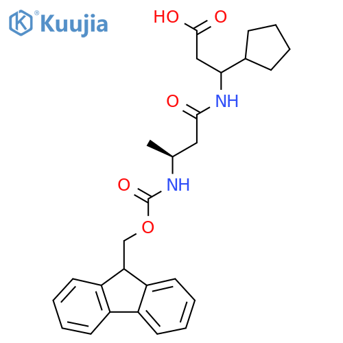 3-cyclopentyl-3-(3S)-3-({(9H-fluoren-9-yl)methoxycarbonyl}amino)butanamidopropanoic acid structure
