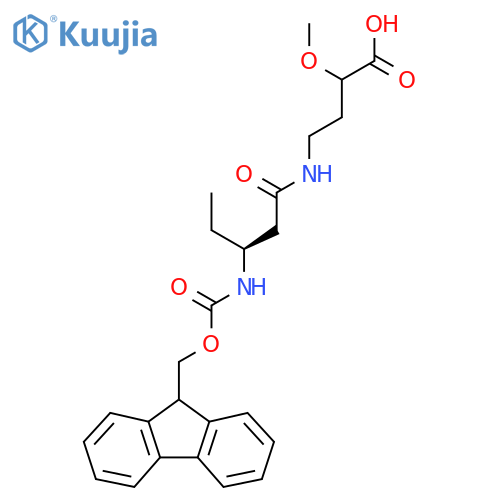 4-(3S)-3-({(9H-fluoren-9-yl)methoxycarbonyl}amino)pentanamido-2-methoxybutanoic acid structure