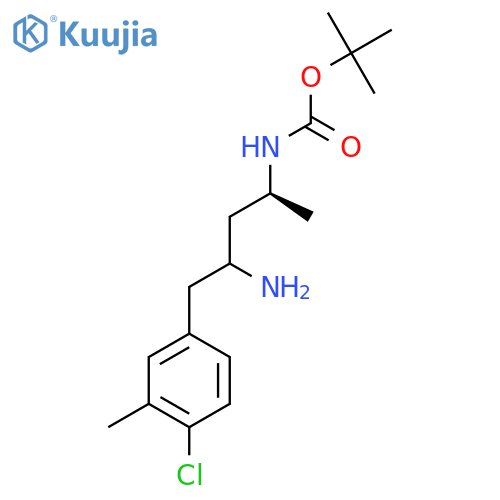 tert-butyl N-(2S)-4-amino-5-(4-chloro-3-methylphenyl)pentan-2-ylcarbamate structure
