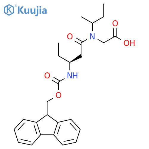 2-(3S)-N-(butan-2-yl)-3-({(9H-fluoren-9-yl)methoxycarbonyl}amino)pentanamidoacetic acid structure