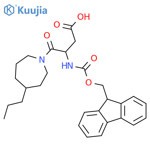 3-({(9H-fluoren-9-yl)methoxycarbonyl}amino)-4-oxo-4-(4-propylazepan-1-yl)butanoic acid structure