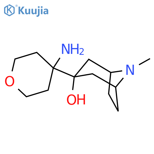 3-(4-aminooxan-4-yl)-8-methyl-8-azabicyclo3.2.1octan-3-ol structure