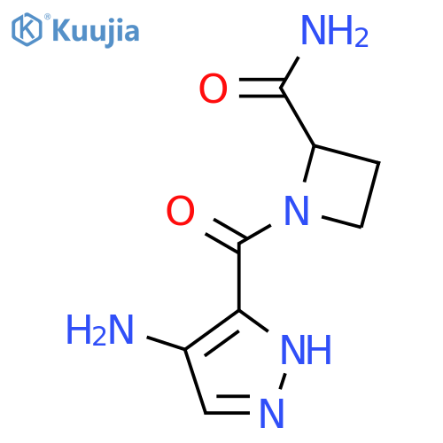 1-(4-amino-1H-pyrazole-3-carbonyl)azetidine-2-carboxamide structure