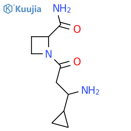 1-(3-amino-3-cyclopropylpropanoyl)azetidine-2-carboxamide structure