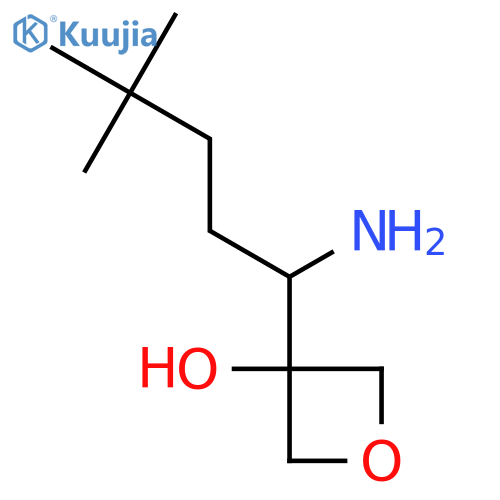 3-(1-amino-4,4-dimethylpentyl)oxetan-3-ol structure