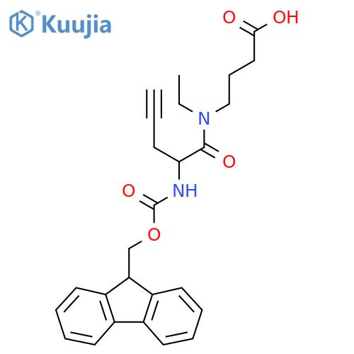 4-N-ethyl-2-({(9H-fluoren-9-yl)methoxycarbonyl}amino)pent-4-ynamidobutanoic acid structure