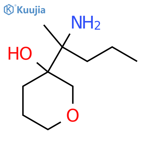 3-(2-aminopentan-2-yl)oxan-3-ol structure