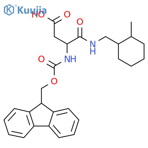 3-({(9H-fluoren-9-yl)methoxycarbonyl}amino)-3-{(2-methylcyclohexyl)methylcarbamoyl}propanoic acid structure