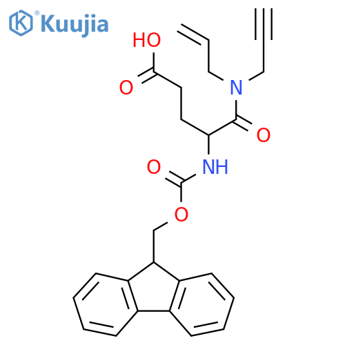 4-({(9H-fluoren-9-yl)methoxycarbonyl}amino)-4-(prop-2-en-1-yl)(prop-2-yn-1-yl)carbamoylbutanoic acid structure