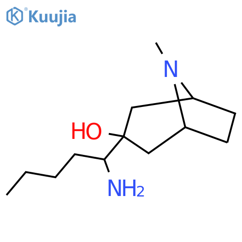 3-(1-aminopentyl)-8-methyl-8-azabicyclo3.2.1octan-3-ol structure