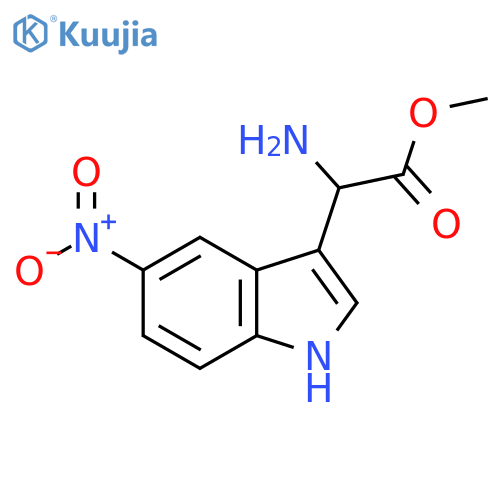 methyl 2-amino-2-(5-nitro-1H-indol-3-yl)acetate structure