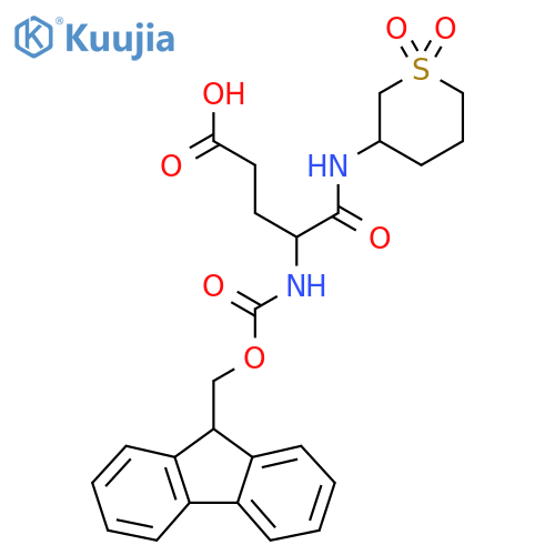 4-(1,1-dioxo-1lambda6-thian-3-yl)carbamoyl-4-({(9H-fluoren-9-yl)methoxycarbonyl}amino)butanoic acid structure
