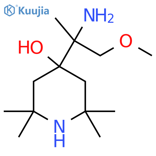 4-(2-amino-1-methoxypropan-2-yl)-2,2,6,6-tetramethylpiperidin-4-ol structure