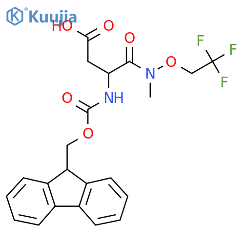 3-({(9H-fluoren-9-yl)methoxycarbonyl}amino)-3-methyl(2,2,2-trifluoroethoxy)carbamoylpropanoic acid structure