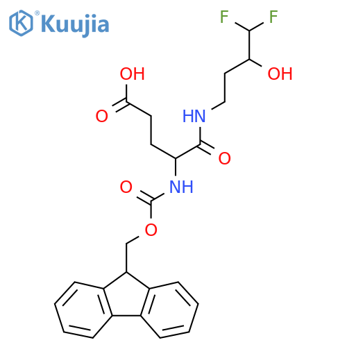 4-(4,4-difluoro-3-hydroxybutyl)carbamoyl-4-({(9H-fluoren-9-yl)methoxycarbonyl}amino)butanoic acid structure