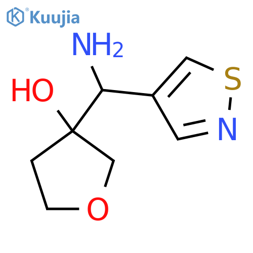 3-amino(1,2-thiazol-4-yl)methyloxolan-3-ol structure
