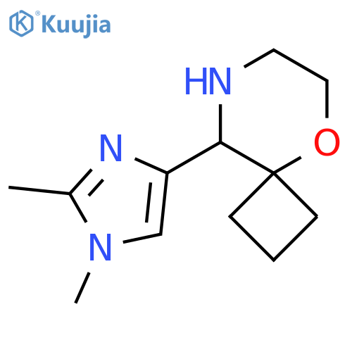 9-(1,2-dimethyl-1H-imidazol-4-yl)-5-oxa-8-azaspiro3.5nonane structure