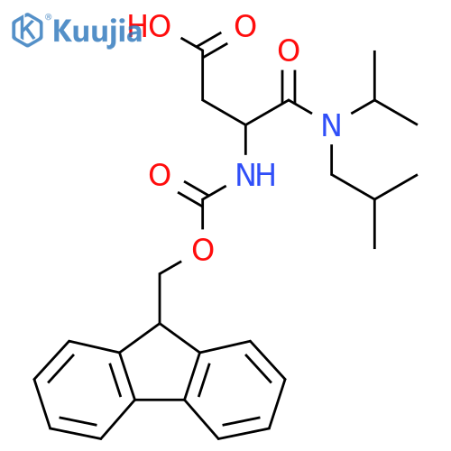 3-({(9H-fluoren-9-yl)methoxycarbonyl}amino)-3-(2-methylpropyl)(propan-2-yl)carbamoylpropanoic acid structure