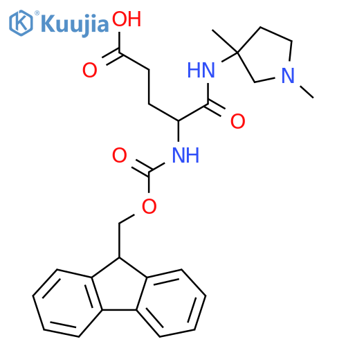 4-(1,3-dimethylpyrrolidin-3-yl)carbamoyl-4-({(9H-fluoren-9-yl)methoxycarbonyl}amino)butanoic acid structure