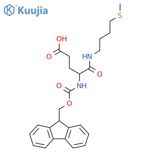 4-({(9H-fluoren-9-yl)methoxycarbonyl}amino)-4-{4-(methylsulfanyl)butylcarbamoyl}butanoic acid structure