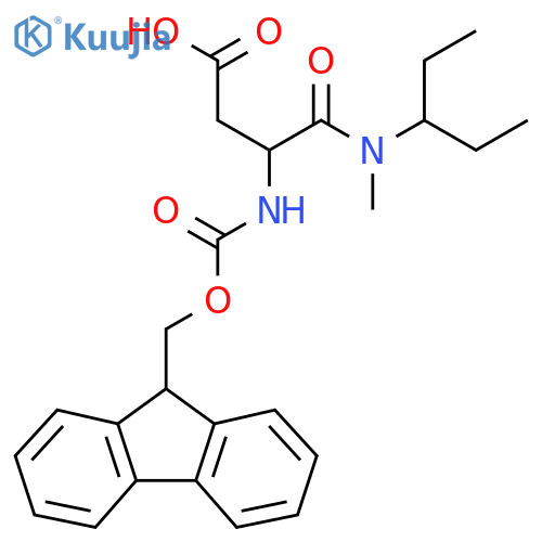 3-({(9H-fluoren-9-yl)methoxycarbonyl}amino)-3-methyl(pentan-3-yl)carbamoylpropanoic acid structure