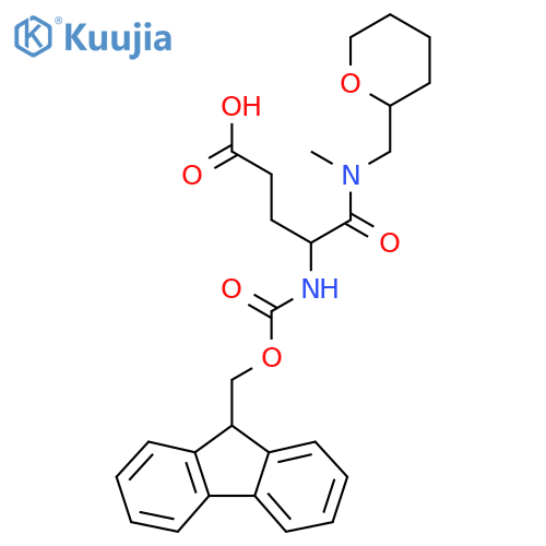 4-({(9H-fluoren-9-yl)methoxycarbonyl}amino)-4-{methyl(oxan-2-yl)methylcarbamoyl}butanoic acid structure