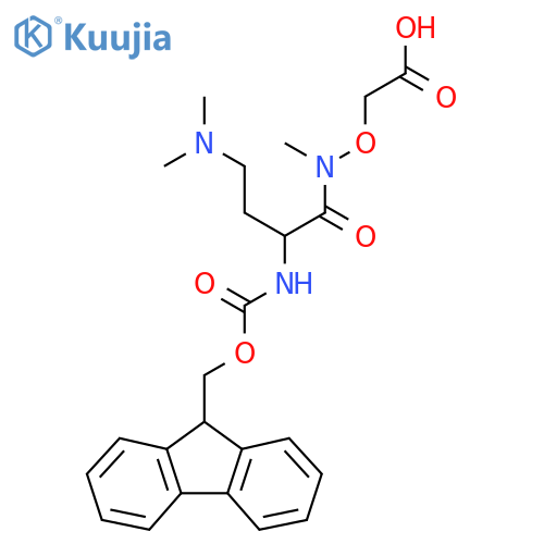 2-{4-(dimethylamino)-2-({(9H-fluoren-9-yl)methoxycarbonyl}amino)-N-methylbutanamidooxy}acetic acid structure