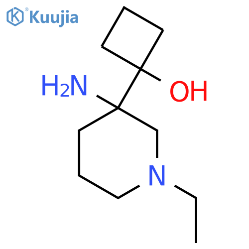 1-(3-amino-1-ethylpiperidin-3-yl)cyclobutan-1-ol structure