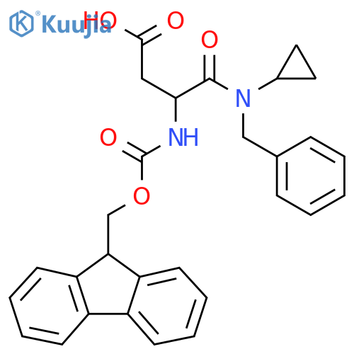 3-benzyl(cyclopropyl)carbamoyl-3-({(9H-fluoren-9-yl)methoxycarbonyl}amino)propanoic acid structure