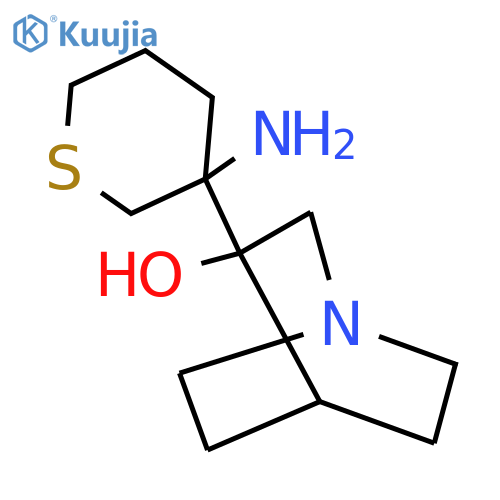 3-(3-aminothian-3-yl)-1-azabicyclo2.2.2octan-3-ol structure