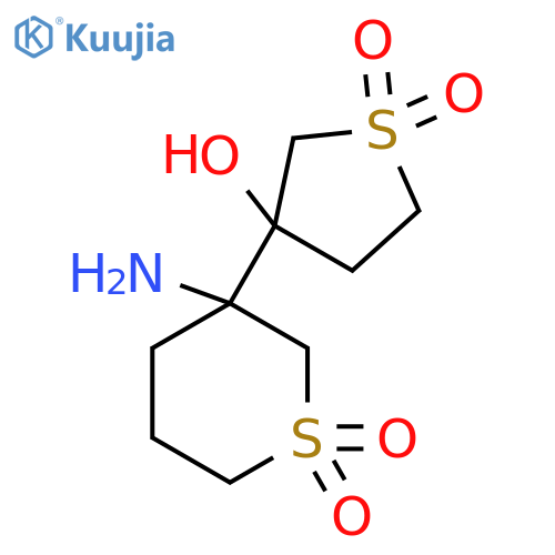 3-amino-3-(3-hydroxy-1,1-dioxo-1lambda6-thiolan-3-yl)-1lambda6-thiane-1,1-dione structure