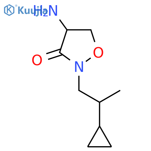 4-Amino-2-(2-cyclopropylpropyl)-1,2-oxazolidin-3-one structure