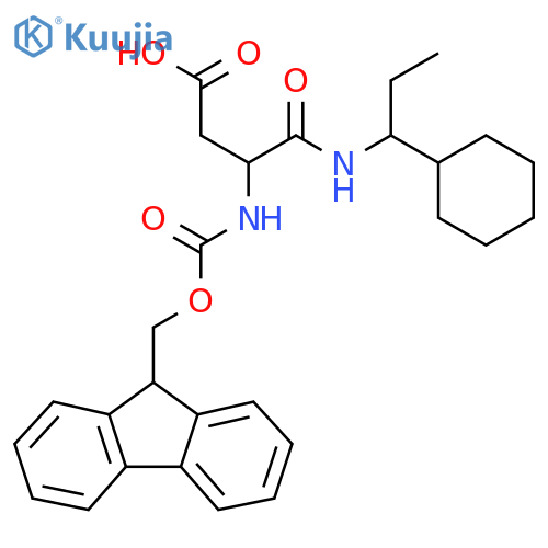 3-(1-cyclohexylpropyl)carbamoyl-3-({(9H-fluoren-9-yl)methoxycarbonyl}amino)propanoic acid structure