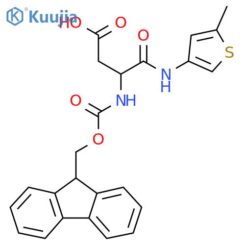 3-({(9H-fluoren-9-yl)methoxycarbonyl}amino)-3-(5-methylthiophen-3-yl)carbamoylpropanoic acid structure