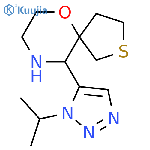 10-1-(propan-2-yl)-1H-1,2,3-triazol-5-yl-6-oxa-2-thia-9-azaspiro4.5decane structure