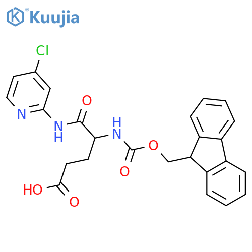 4-(4-chloropyridin-2-yl)carbamoyl-4-({(9H-fluoren-9-yl)methoxycarbonyl}amino)butanoic acid structure